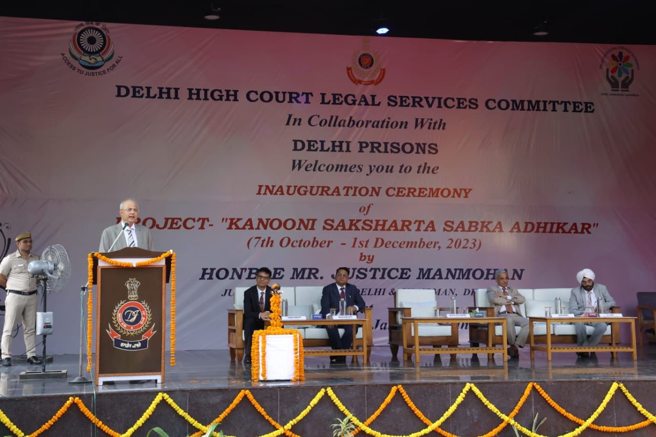 Delhi High Court Legal Services Committee Launches Kanooni Saksharta - Sabka Adhikar in Tihar Jail